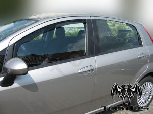 Tinted wind deflectors fiat grande punto evo Point NEW 5p front